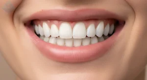 Primer plano del resultado natural y estético de una sonrisa transformada con carillas de porcelana de alta calidad