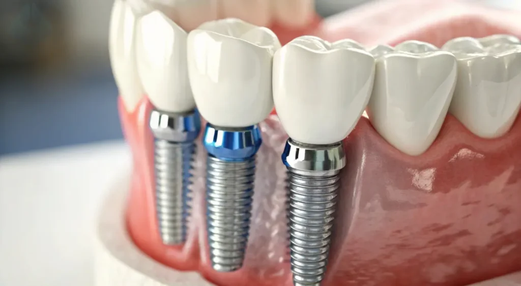 Ilustración médica de la estructura de Implantes Dentales en Westfield en el hueso